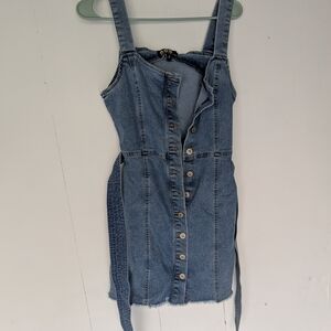 Denim Button-Down Dress